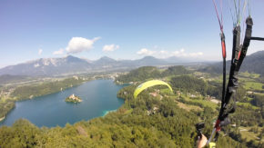 Tandemski polet nad Blejskim jezerom z video posnetkom